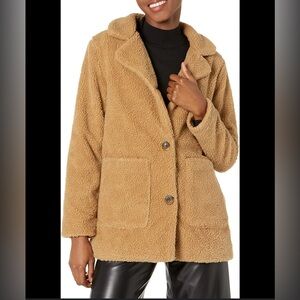 Pink Platinum Women's Camel/Tan Teddy Faux Fur Jacket Medium